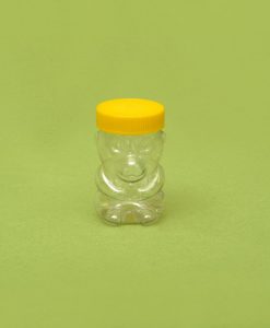 Plasticna teglica za med, oblik mede 370 ml, pet