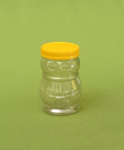 Plasticna tegla za med, oblik pcele 720 ml, pet