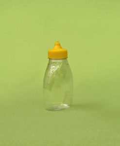 Plasticna boca za med, oblik pcele 250 ml, pet